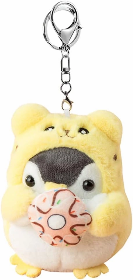 Men Women Creative Cute Lovely Cosplay Costume Play Changing Clothes Donut Penguin Pendant Keychain Key-Chains Keyring Gift Pendant Handbag Tote Purse Backpack Decoration Car Key -Tiger