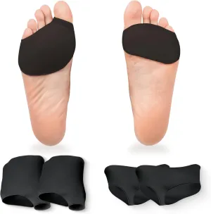 Metatarsal Sleeves with Gel Pads for Feet - Non Slip Ball of Foot Cushions for Women - Bunion Pad To Wear with Shoes - Metatarsal Pads for Women Reusable (Beige, Multi-Size)