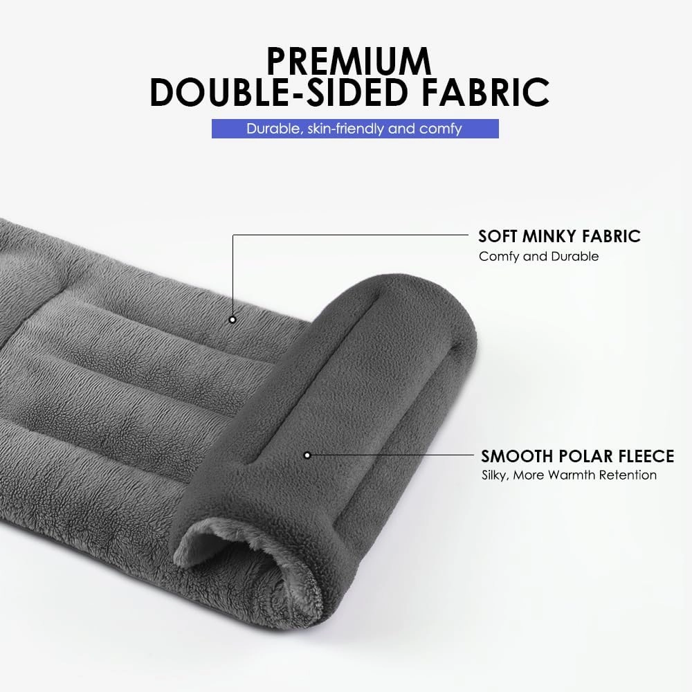 Microwave Heating Pad for Pain Relief, 8 x 18 Microwavable Moist Heat Pads for Neck, Shoulder, Back, Knee, Period Cramps, Rice Heat Pack Hot & Cold Compress Reusable & Portable, Grey