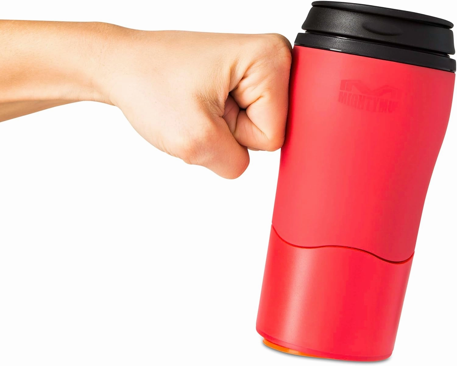 Mighty Mug Plastic Travel Mug, No Spill Double Wall Tumbler, Cold/Hot, Cup-Holder Friendly, Dishwasher Safe, (Red, 12oz)