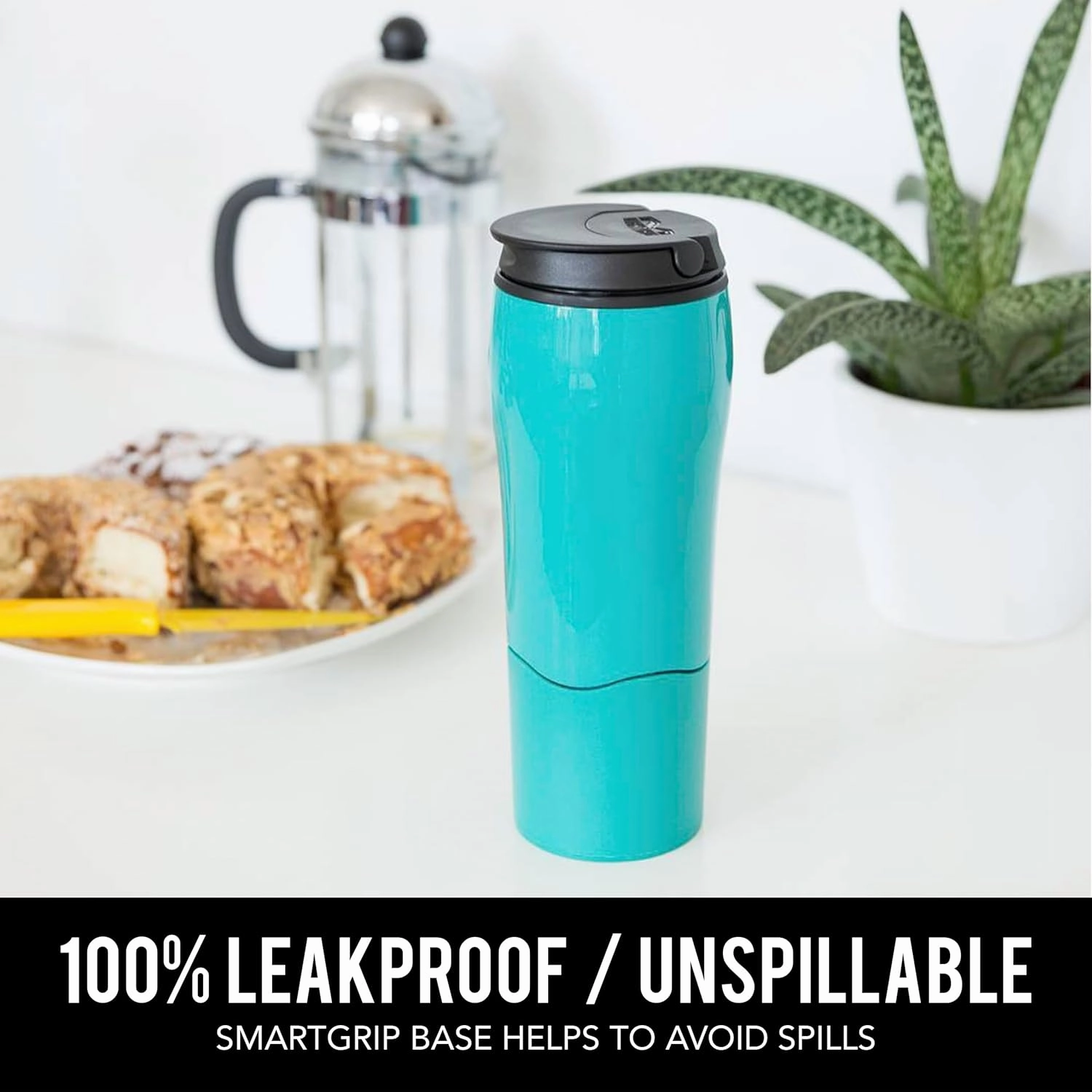 Mighty Mug Plastic Travel Mug, No Spill Double Wall Tumbler, Cold/Hot, Cup-Holder Friendly, Dishwasher Safe, (Red, 12oz)