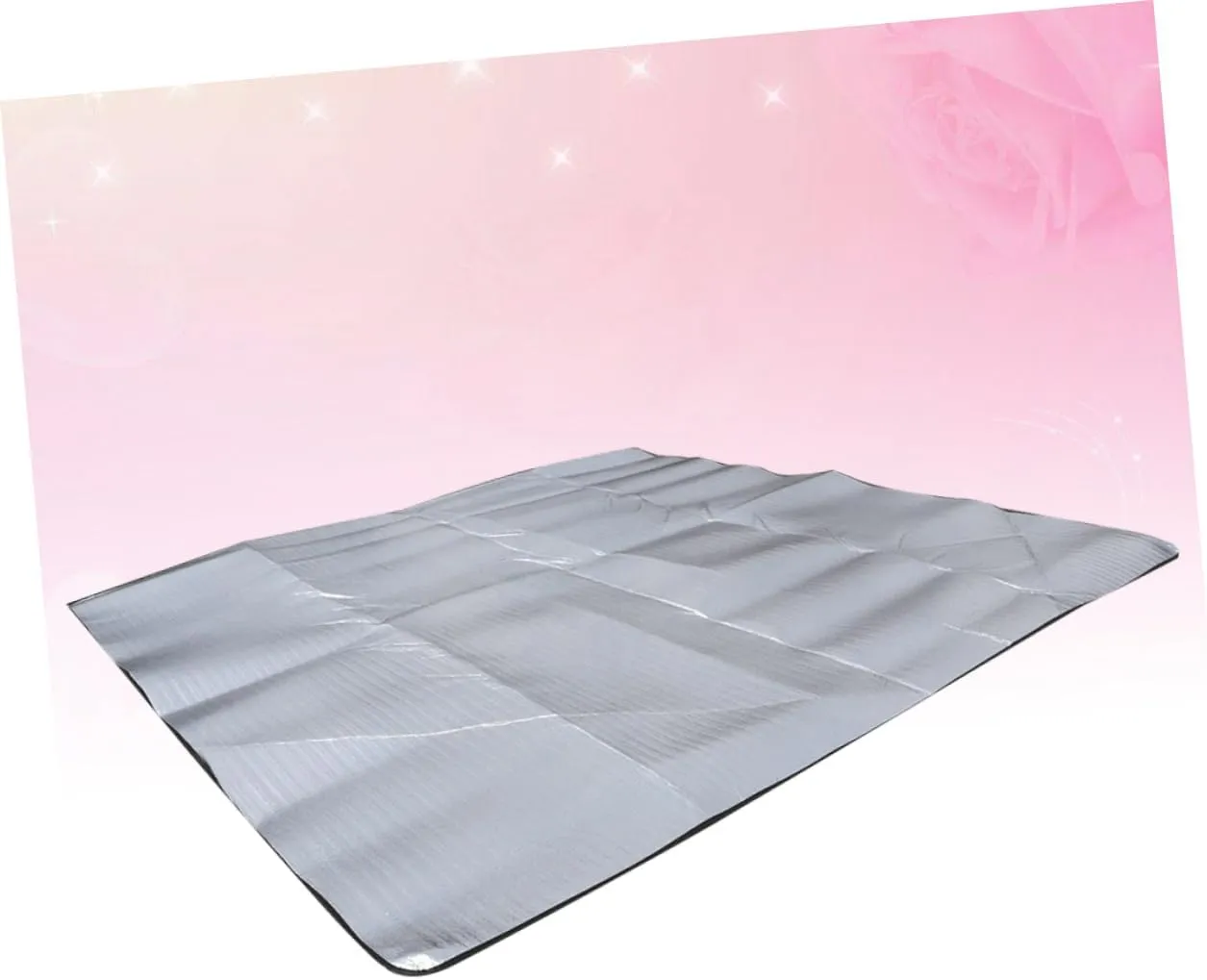 Milisten Portable Dampproof Mat 200x200cm Aluminum Film Picnic Mat Camping Gear Ground Tarp Beach Blanket
