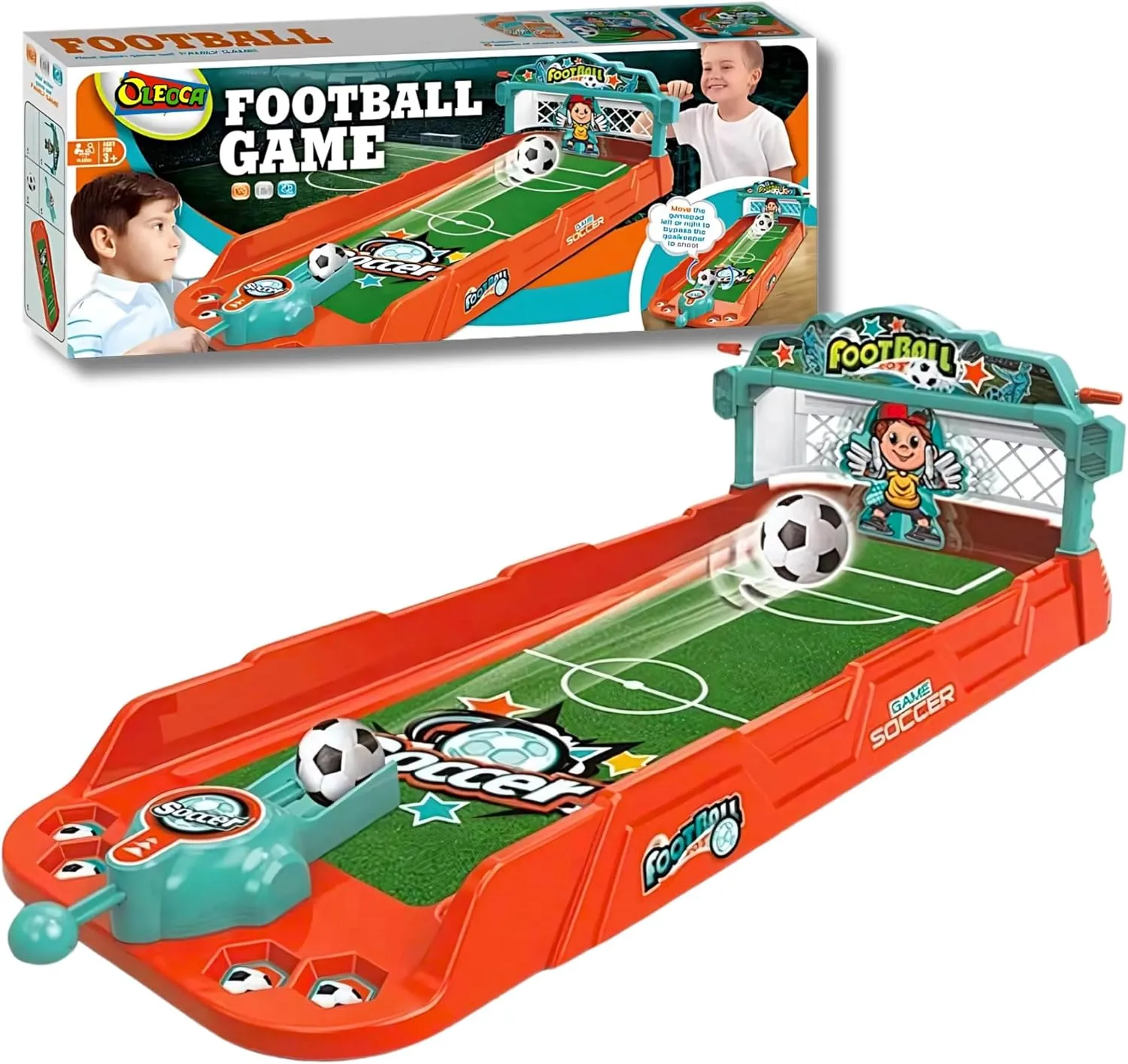 Mini Foosball Table Game — Compact Soccer Toy for Kids, Fun Indoor Tabletop Game for Boys & Adults, for Birthday or Holidays, Skill-Building Play for Ages 3 