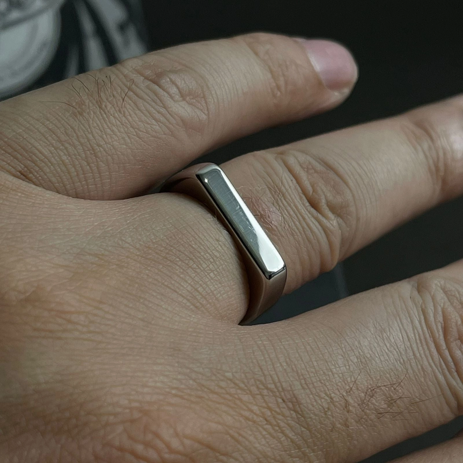 Minimal Silver Italian Ring For Men/Women