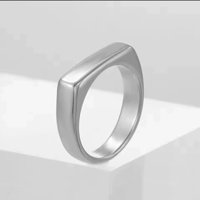 Minimal Silver Italian Ring For Men/Women