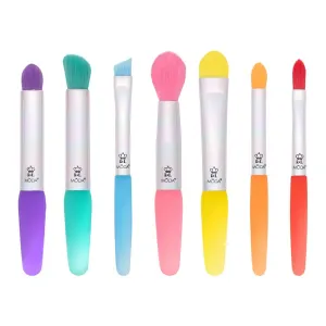 MODA Synthetic Mini Brush Kit, 7pcs, Pink, Cosmetic Brush, Flat & Round & Pointed, All Skin Types, For Eyeshadow, Eyelining, Lip, Silk-Touch