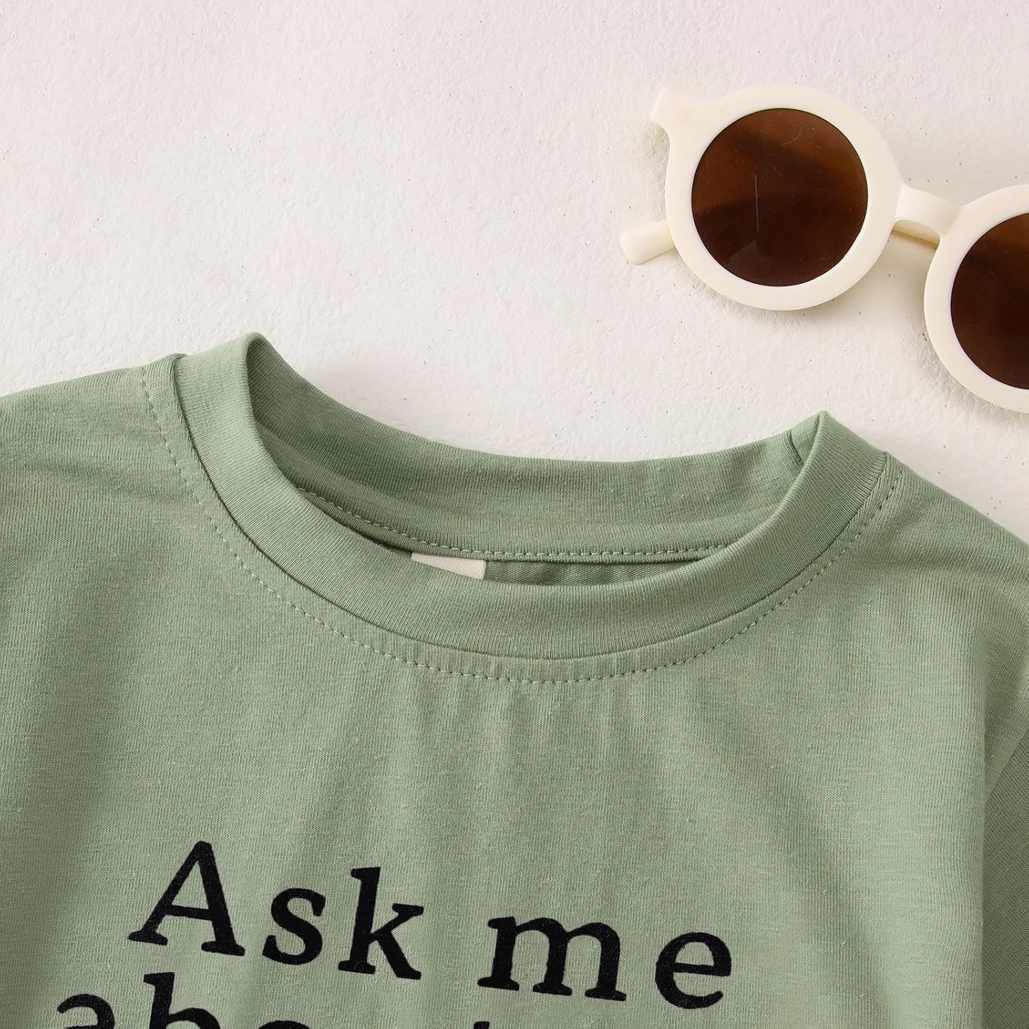 MODNTOGA Baby Boy Ask me About My moo Cow Shirt Little Cowboy Short Sleeve Top Toddler Kid T-rex Ranch T-Shirt Funny Dino Tee