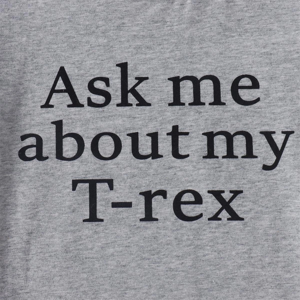 MODNTOGA Baby Boy Ask me About My moo Cow Shirt Little Cowboy Short Sleeve Top Toddler Kid T-rex Ranch T-Shirt Funny Dino Tee
