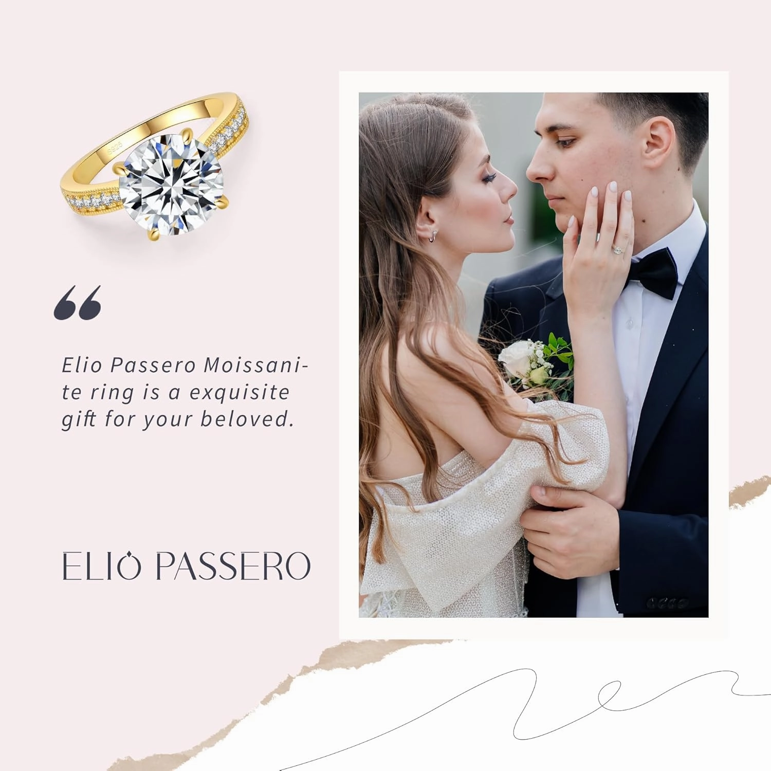 Moissanite Engagement Rings for Women,Promise Rings 925 Sterling Silver with 18K Yellow/White Gold Plated,D Color VVS1 Wedding Band Moissanite Ring 0.5/1/1.5/2/3/4CT
