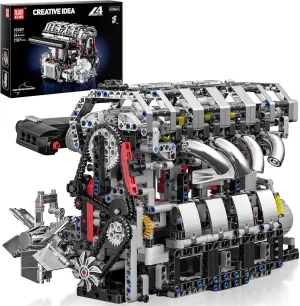 Mould King L4 Engine Building Blocks, Mini Engine Model Kit, 10087 Creative Motor Building Kit, STEM Toys Sets, Gift for Kids 14  and Adults (1787pcs)