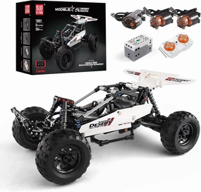 Mould King 18001 Technology Off-Road Racing Car, 394 Pieces with 3 Engines, Model Building Block The Mechanical Group Series for Extreme Offroad Vehicles,Buggy Toy Building Kit