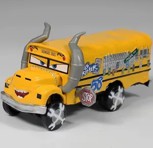 Movie Cars 3 Muddy McQueen Muddy Curz Miss Fritter Dr.Damage AVRY Oversized Toy Car Diecast Vehicles Toys Set Children Car Toy Thunder Hollow Basic Characters Assortment (Miss Fritter -A-Yellow)