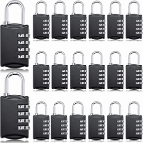 Moxweyeni 20 Pcs 4 Digit Combination Lock Small Combo Luggage Number Locks Outdoor Waterproof Padlock for Traveling Toolbox Gym Door Locker Suitcases Employee Hasp Storage
