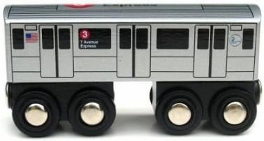 Munipals Wooden Railway NYC Subway Car 3 Train