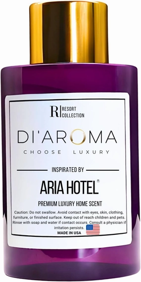 Mystic Romance Aria Hotel Aroma Oil Blend Plastic Purple Bottle 120ml, Resort Collection, Diffuser Aroma Oil Blends, Waterless Diffuser Oil, Made in USA (120ml, Aria Hotel)