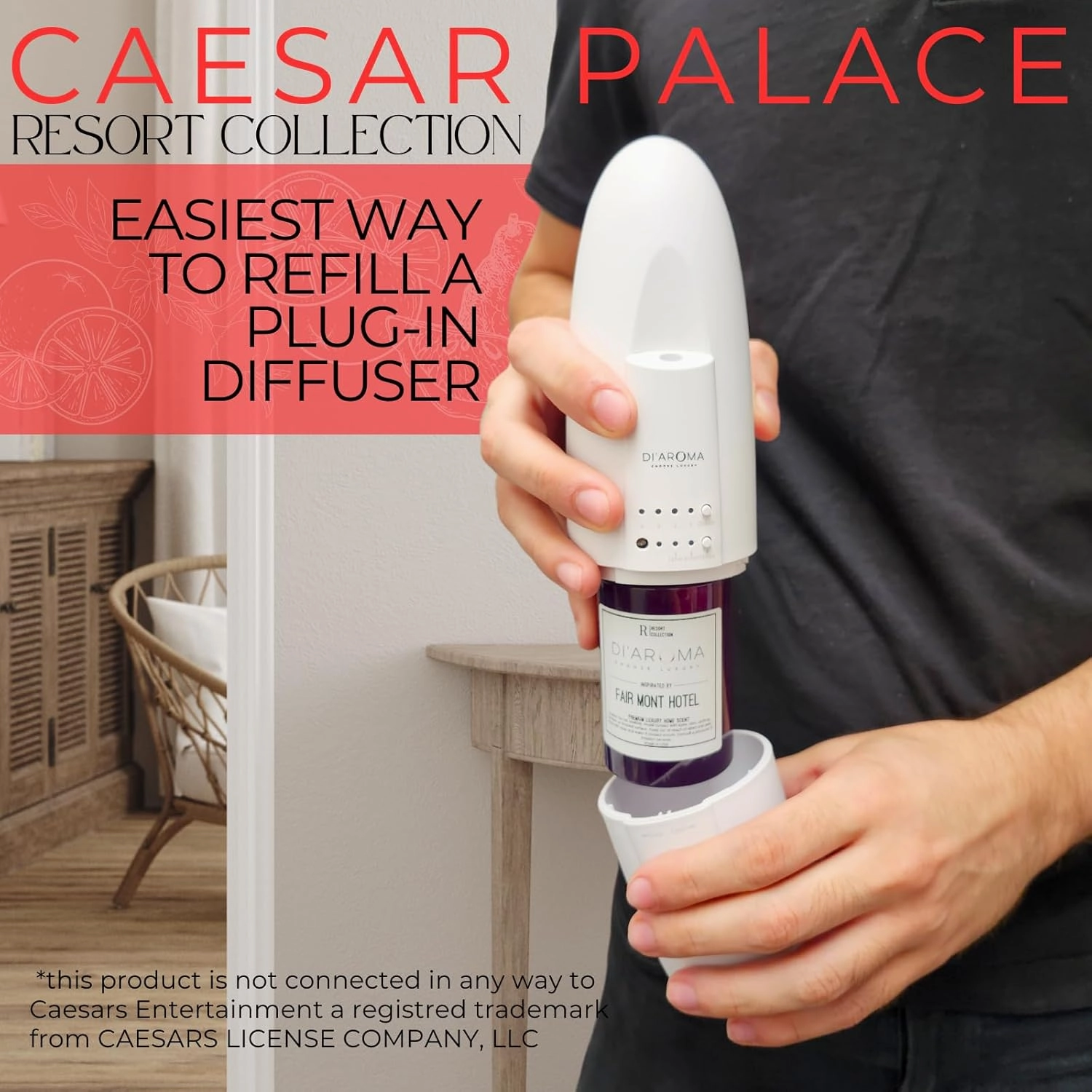 Mystic Romance Caesar Palace Aroma Oil Blend Plastic Purple Bottle 120ml, Resort Collection, Diffuser Aroma Oil Blends, Waterless Diffuser Oil, Made in USA (120ml, Caesar Palace)