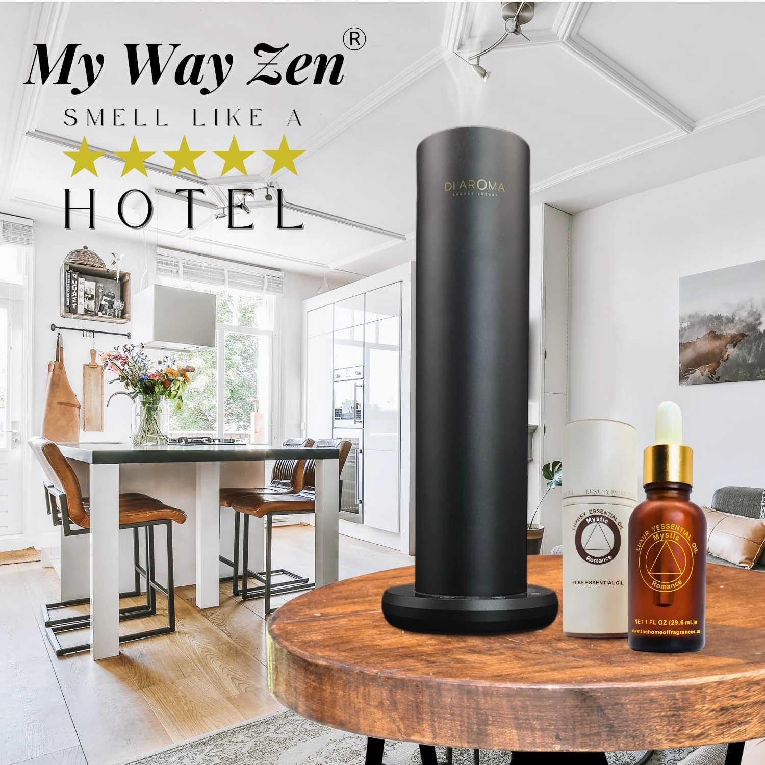Mystic Romance My Way Zen Premium Home Fragrance Oil - for Aroma Oil Diffusers and Burner Oil Lamps (30ml, Glass) (Pack of 1)