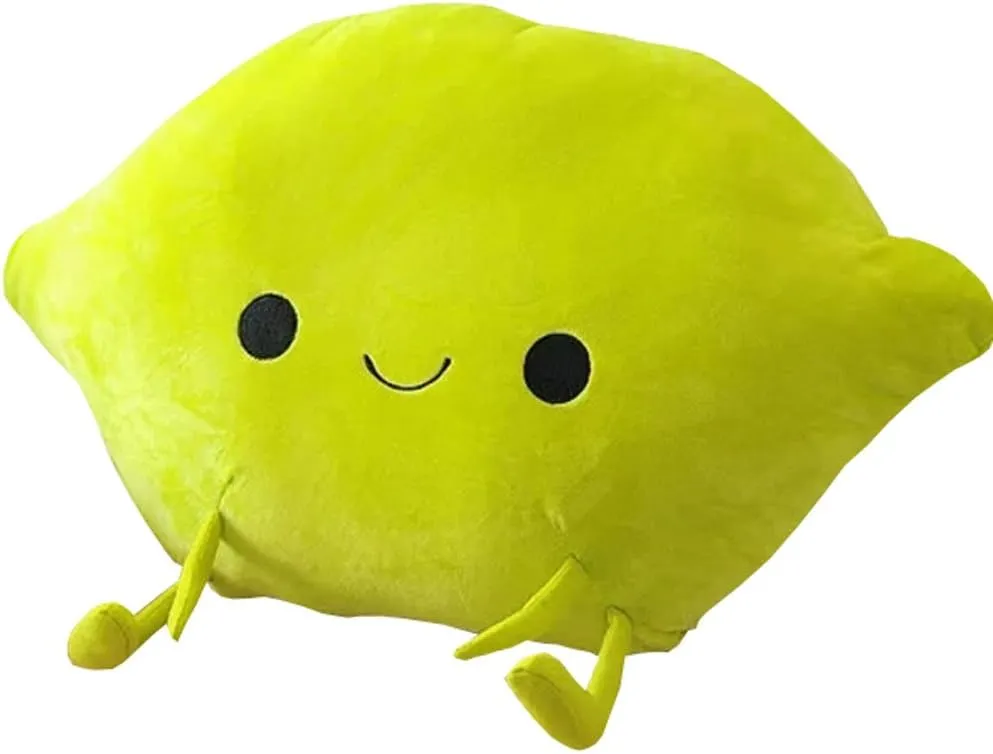 MYtodo Creative Fruit Oranges Mango Peach Pillow Cushion Chair Pad Plush Toy Birthday Gift (Lemon)