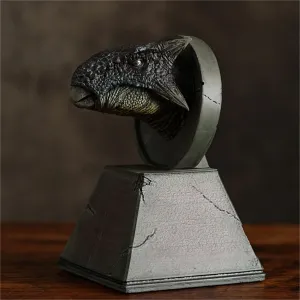 Nanmu Dinosaur Head Statue Carnotaurus Spinosaurus Velociraptor Mosasaurus Allosaurus Tyrannosaurus Rex Model Realistic Figure Resin Collector Decoration Gift Adult (Ankylosaurus)