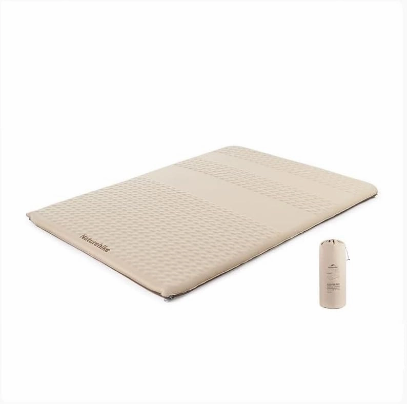 Naturehike Self Inflating Sleeping Pad for Camping, Outdoor Sleeping Mattress with Carrying Bag for Home/Camping, Quick Inflation/Deflation Pad, 1-2 Persons, Ultralight Portable Mat (Double)