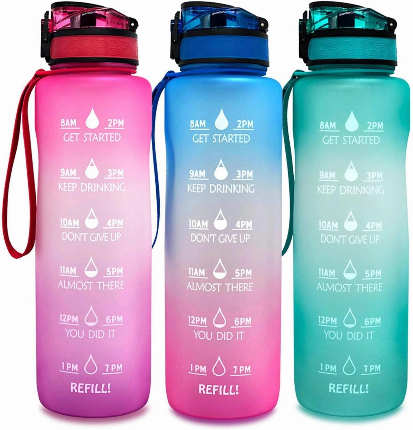 NC The Best Sports Bottle, Large Capacity, One-Button Opening, Flip-top Leak-Proof Lid, Healthy and Environmentally Friendly Tritan Material, BPA-Free (with Filter Layer)