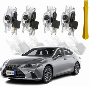 Never Fade Car Door Lights Logo Projector,HD LED Car Welcome Projector Lights Compatible with LS/ES/is/LX/RX/GS/GX/RC Car Door Accessories