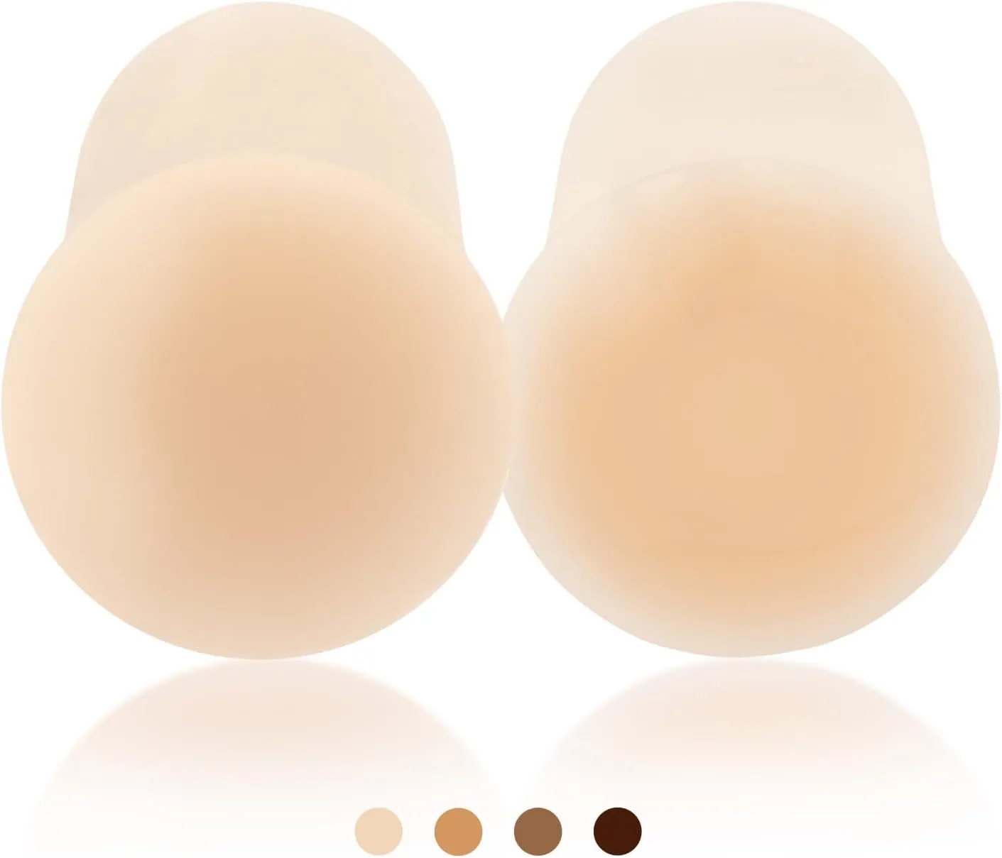 Niidor Nipple Covers Stickers, Reusable Sticky Adhesive Silicone Nipple Pasties Bras for Women Breast Petals with Travel Case