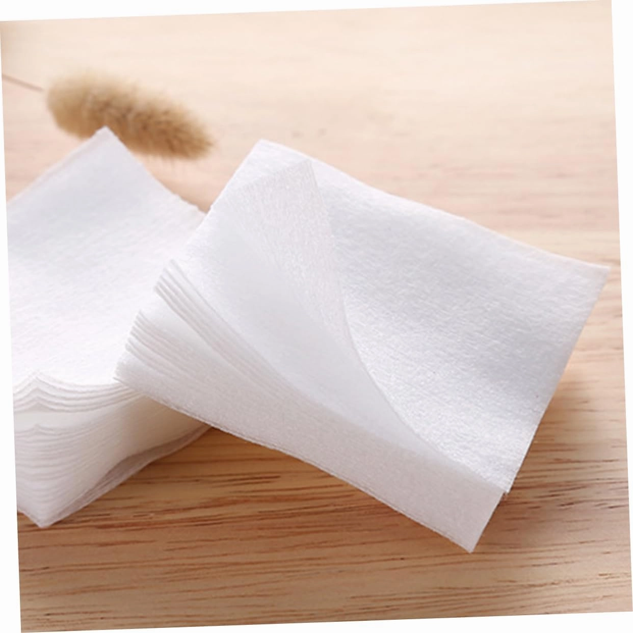 NOLITOY 2sets Soft Makeup Facial Cotton Pads 3-Layer Absorbent Disposable Portable for Nail Art Makeup Removal Skin Care 1000pcs*2