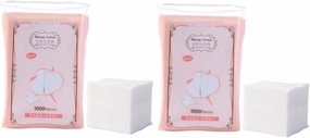 NOLITOY 2sets Soft Makeup Facial Cotton Pads 3-Layer Absorbent Disposable Portable for Nail Art Makeup Removal Skin Care 1000pcs*2