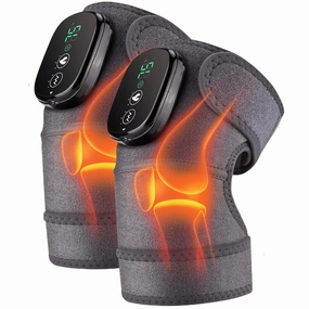 NORTHERN BROTHERS Heated Knee Massager with 3 Heat & Vibration - Adjustable Knee Heating Pad for Pain Relief,Cordless Knee Warmer Brace for Arthritis,Shoulder & Elbow Therapy