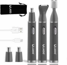 Nose Hair Trimmer for Men and Women, Painless 3 in 1 Men's Ear and Nose Hair Trimmers, 2025 USB-C Rechargeable Facial & Body Detail Hair Trimmer Clipper with High Speed and Dual-Edge Blades