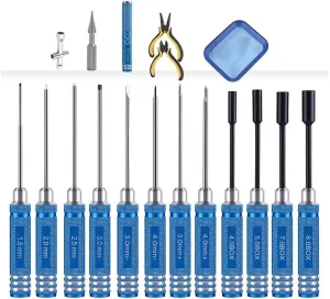 OEM RC Helicopter Accessories 24/23/19/18/16/15/13/12/10 in 1 RC Hex Screwdriver Tool Kit Hex Nut Driver Phillips Screwdriver Allen Wrench Fit For Rc Car Drone Boat Quadcopter Helicopter Replaceable a