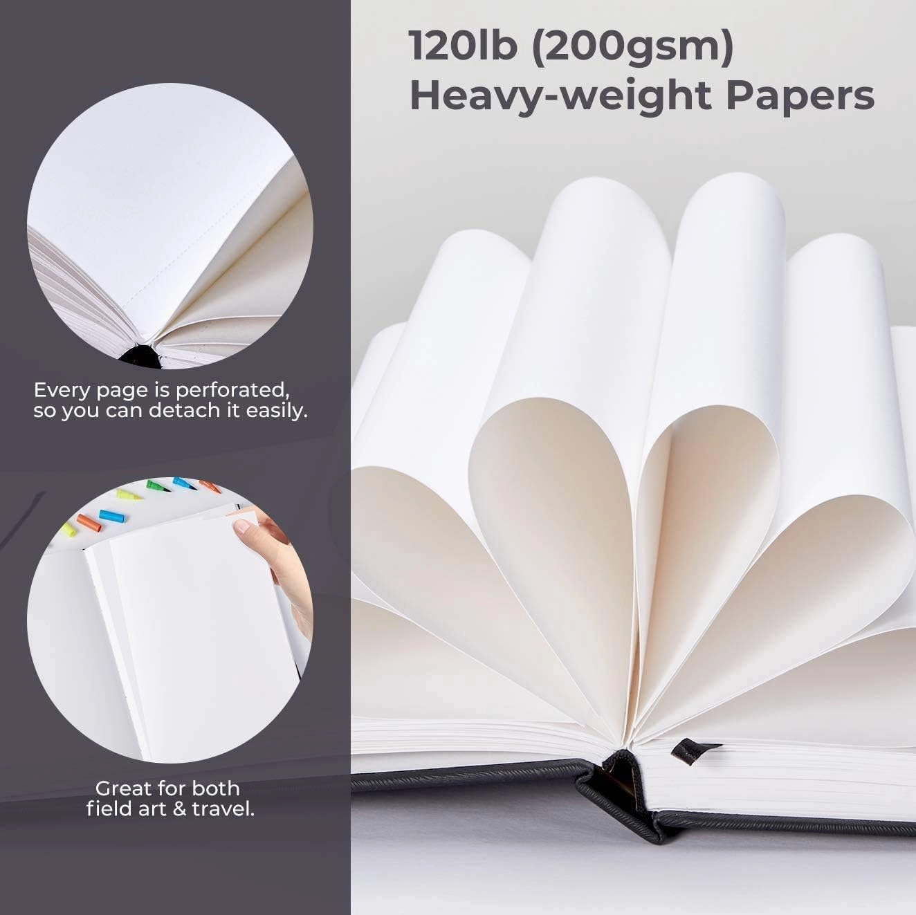Ohuhu Marker Pad, Art Sketchbook for Markers, 78 sheets, 210×210mm