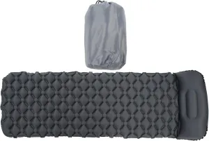 Outdoor Sleeping Mattress TPU Damp Proof with Pillow, Inflatable Camping Sleeping Pad, Lightweight and Portable for Backpacking