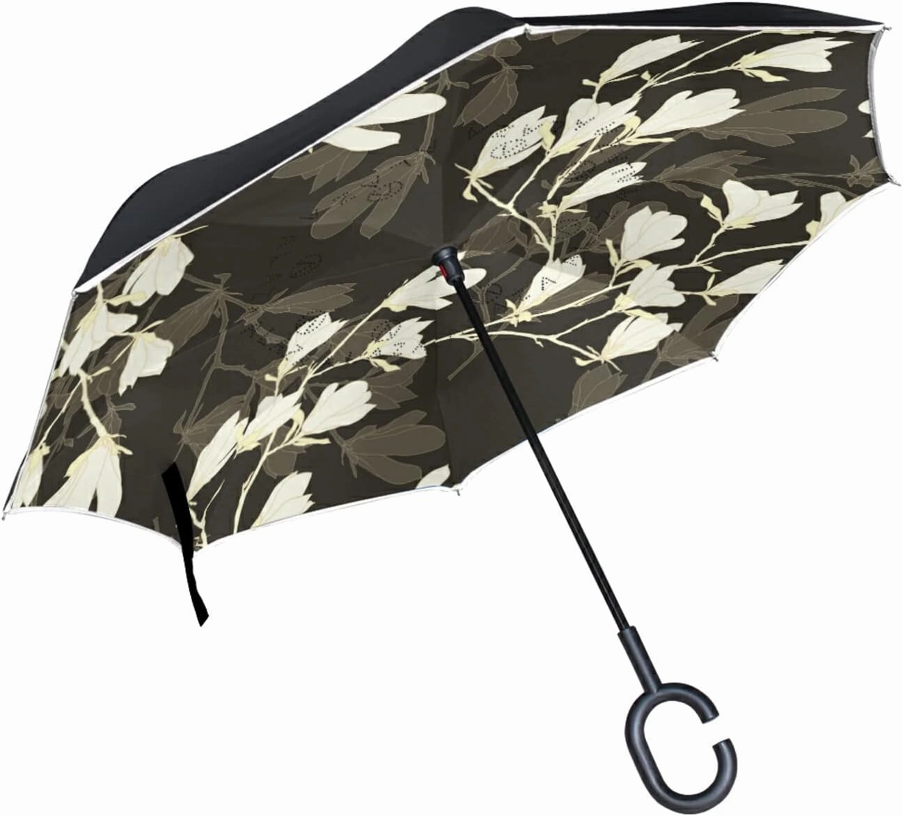 Oyihfvs Double Layer Inverted Umbrella, With C-Shaped Handle Windproof UV Proof Durable Parasol, For Men Women Outdoor Folding Rain Sun