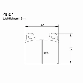 Pagid U-4501 Orange Racing Pad - RS44 Compound