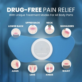 PainX TENS Wireless Tens Unit Muscle Stimulator with EMS - FSA Tens Unit for Back Pain, Knee, Neck and Face with Remote Control, Portable Tens Unit Wireless, Rechargeable Electrode Pad