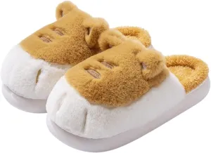 Pantuflas Cute Animal Paw Slippers Kawaii Cartoon Tiger Claw Soft Plush Slippers Winter Warm Fuzzy House Shoes Indoor Home Fur Slippers for Women Men Kids Zapatillas Creative Gift