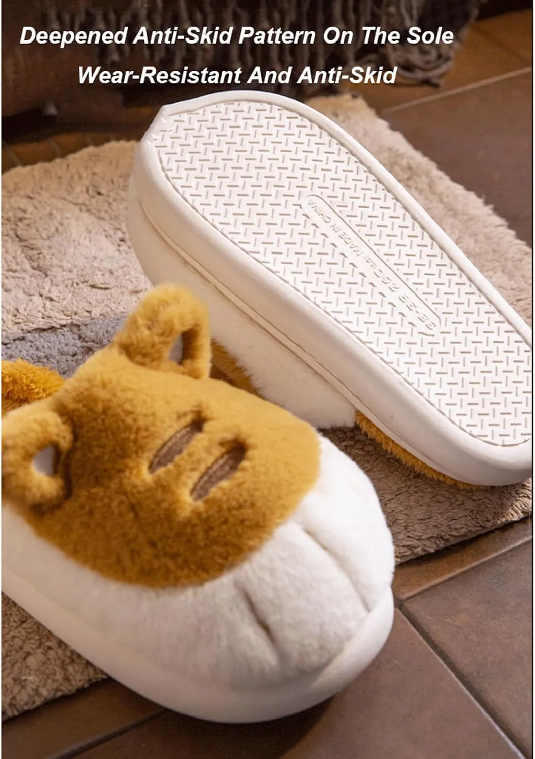 Pantuflas Cute Animal Paw Slippers Kawaii Cartoon Tiger Claw Soft Plush Slippers Winter Warm Fuzzy House Shoes Indoor Home Fur Slippers for Women Men Kids Zapatillas Creative Gift