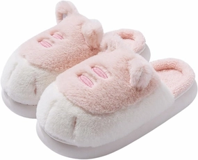 Pantuflas Cute Animal Paw Slippers Kawaii Cartoon Tiger Claw Soft Plush Slippers Winter Warm Fuzzy House Shoes Indoor Home Fur Slippers for Women Men Kids Zapatillas Creative Gift