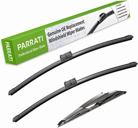 PARRATI® High Performance Premium All-Season Automotive Windshield Wipers with Rear Wiper Blades Replacement for 2015-2023 Fiat 500X,Easy to Install 26" 14" 10''(Set of 3)