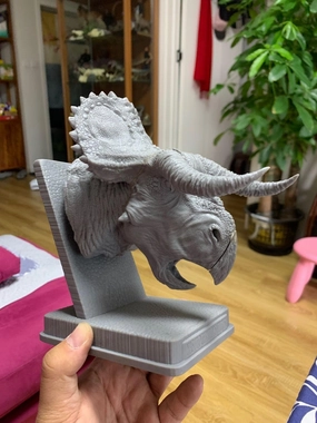 Passion Charger Studio Nasutoceratops Bull Pose Statue Figure Ceratopsidae Triceratops Dinosaur Collector GK Decor Gift for Adult (1/10 Only Head Statue Unpainted)