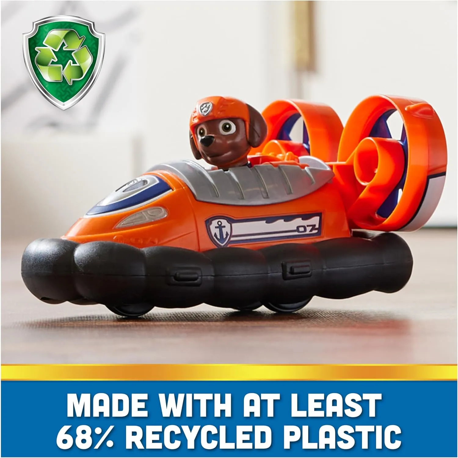 Paw Patrol, Zuma’s Hovercraft, Toy Vehicle with Collectible Action Figure, Sustainably Minded Kids Toys for Boys & Girls Ages 3 and Up