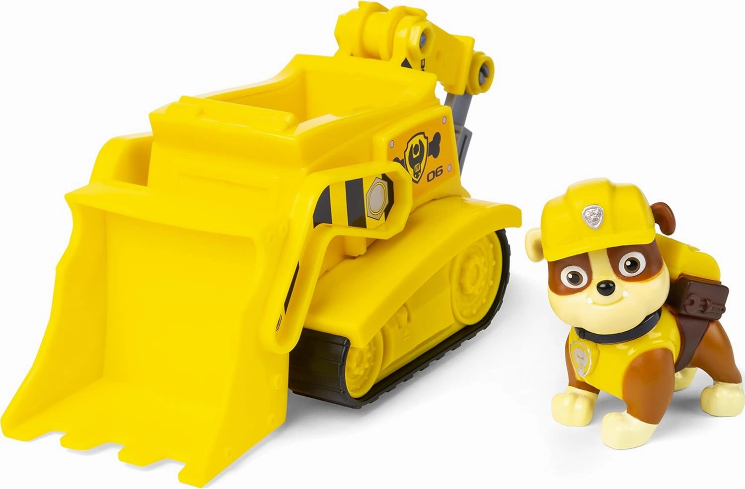 PAW Patrol, Rubble’s Bulldozer, Toy Vehicle with Collectible Action Figure, Sustainably Minded Kids Toys for Boys & Girls Ages 3 and Up
