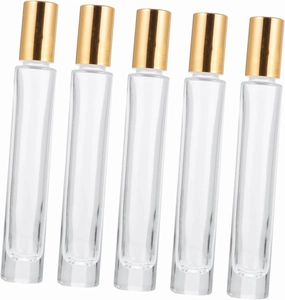 Perfume Bottles 5pcs 10ml Glass Essential Oil Bottles Reusable for Diy Aromatherapy