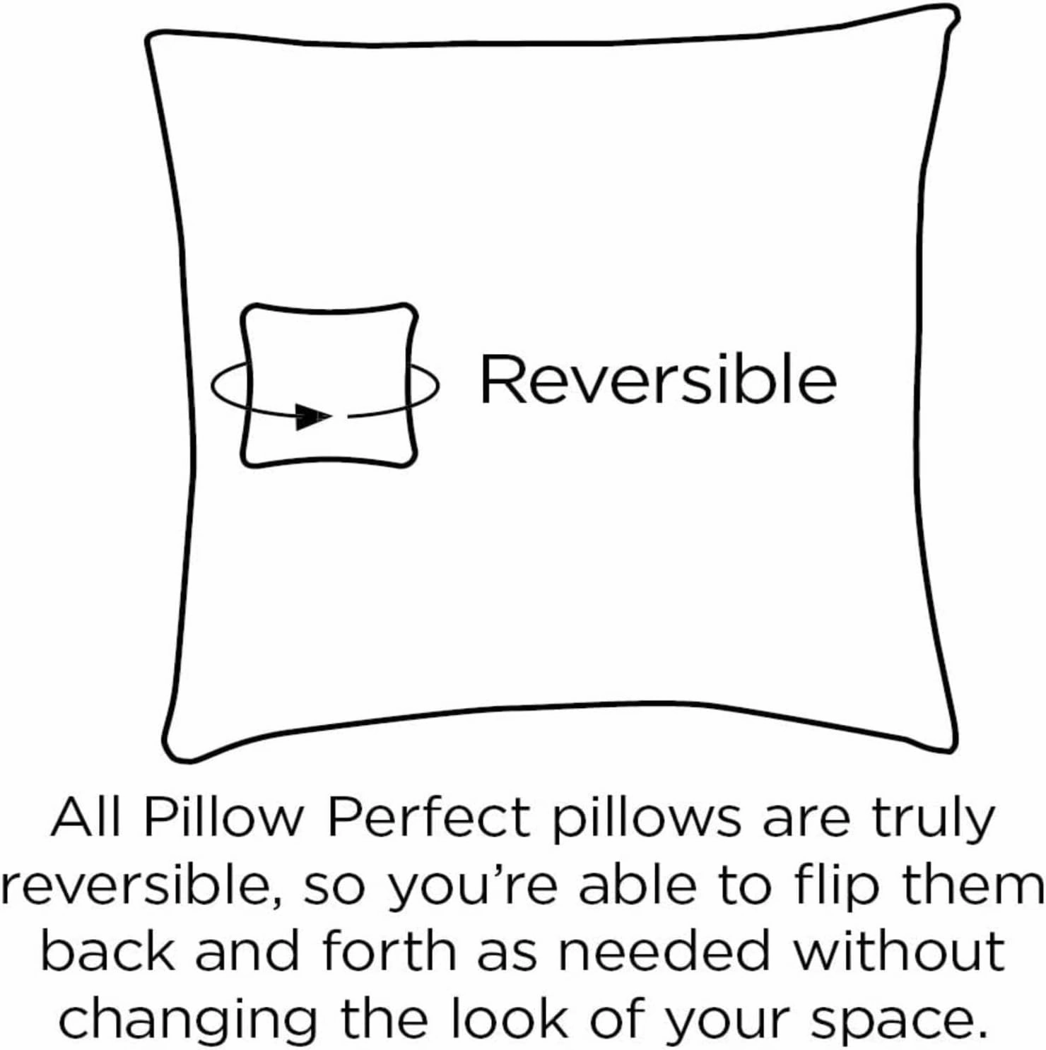 Pillow Perfect Pompeii Solid Indoor/Outdoor Wicker Patio Seat Cushion Reversible, Weather and Fade Resistant, Round Corner - 19" x 19", Blue, 2 Count