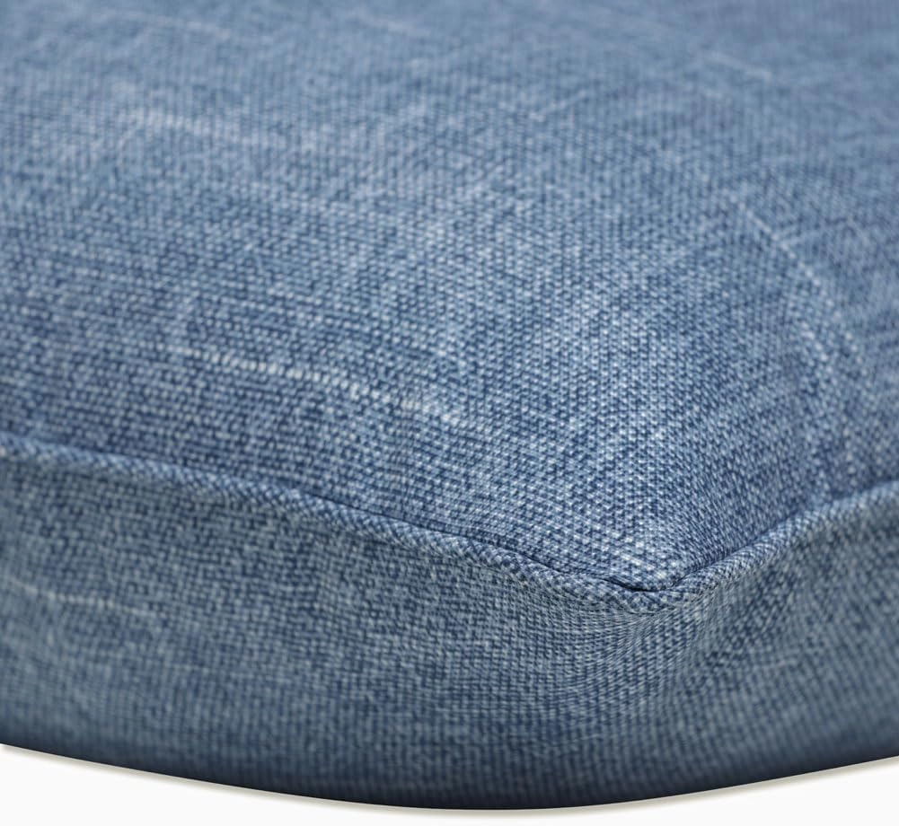Pillow Perfect Tory Solid Indoor/Outdoor Lumbar Pillow Plush Fill, Weather and Fade Resistant, Lumbar - 11.5" x 18.5",, Blue, 2 Count