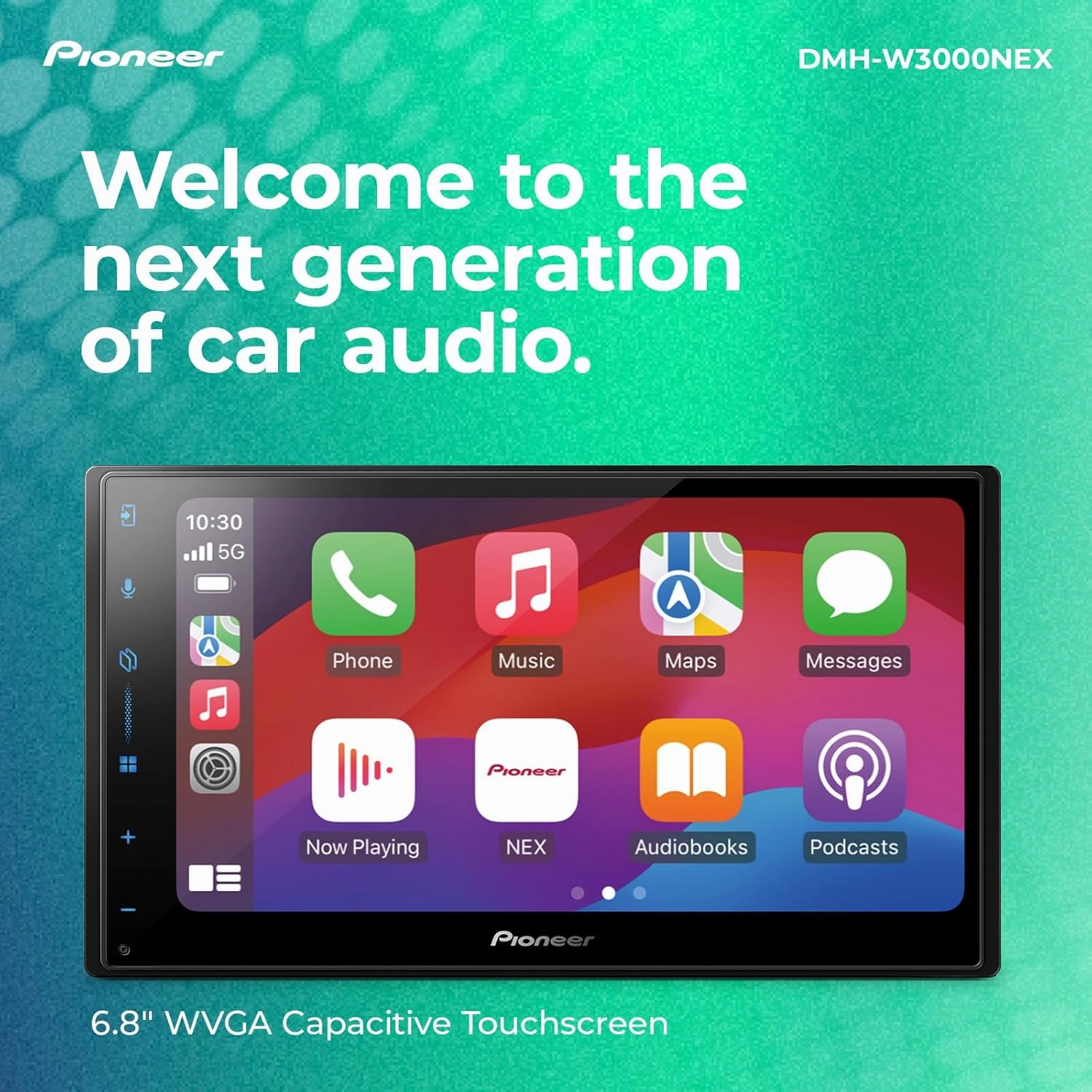 Pioneer DMH-W3000NEX 6.8" Double Din Multimedia Digital Media Receiver, Wireless Apple CarPlay and Android Auto, Bluetooth, Backup Camera Compatible, Touchscreen, One Touch Navigation
