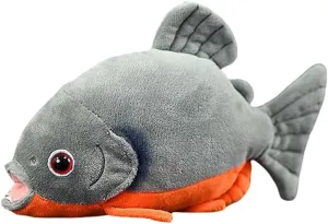 Piranha Stuffed Animal Plush Toy, 8.5'' Piranha Fish Plush, Fish Fish Plushie Pillow Doll, Gifts for Kids…