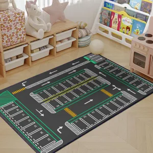 Play Rug for Playroom 59"x39" Traffic System Playmat Car Rugs for Toy Boys Carpet City Pretend Play Non-Slip Washable